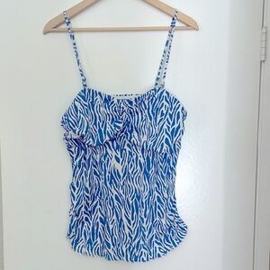 NWOT Diane Von Furstemberg X Target Top - Sea Twig Blue - Women’s XL